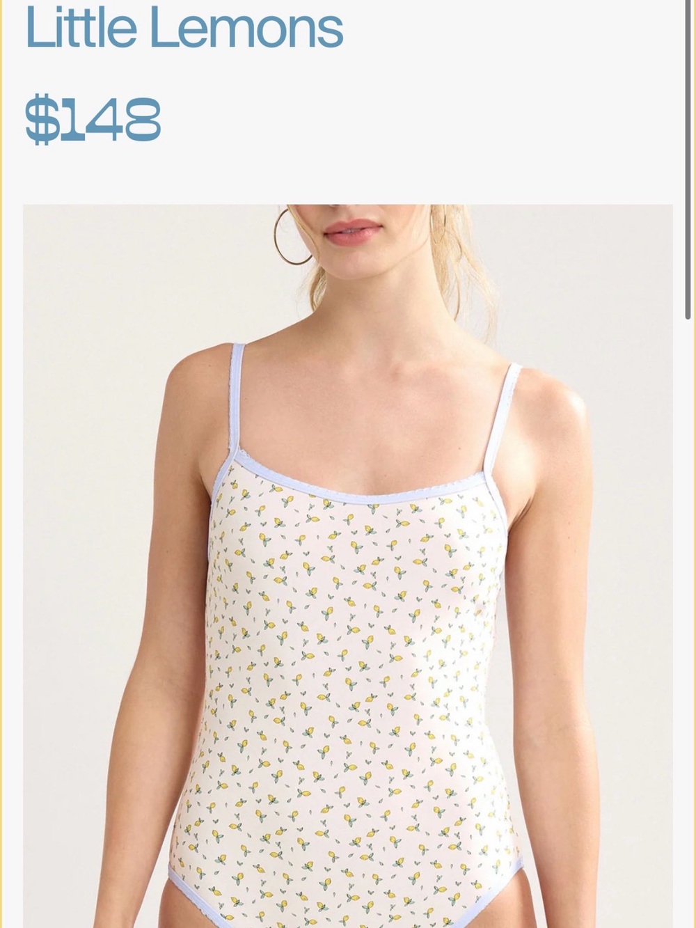 Little Lemons White Lemon-Print Camisole